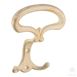 Brass Крючок мебельный трёхрожковый 15.719.00.20 слоновая кость