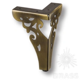 Brass Опора мебельная резная KAX-4626-0150-A08 античная бронза 150мм