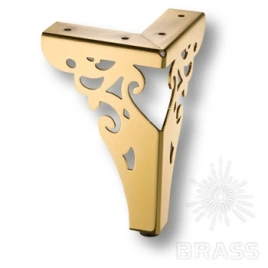 Brass Опора мебельная резная KAX-4626-0150-A09 глянцевое золото 150 мм