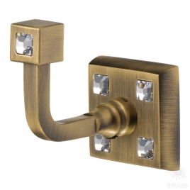 Brass Крючок однорожковый с кристаллами SWA 3506-72-013 состаренная латунь 