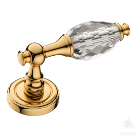 Brass Ручка дверная 0237-031Y латунь, глянцевое золото/прозрачный