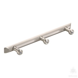 Brass Крючок мебельный трехрожковый с кристаллом 0493-006-3 SWR никель