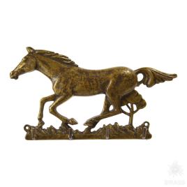 131093 Вешалка для одежды "Лошадь", латунь