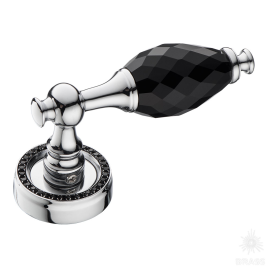 Brass Ручка дверная 02437-520Y латунь, глянцевый хром/чёрный