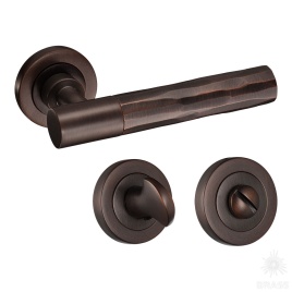 Brass Ручка дверная в комплекте с заверткой для ванной комнаты 02145-012W латунь