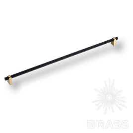 Brass Ручка рейлинг 8951 0480 GL-AL6 глянцевое золото/чёрный 480 мм
