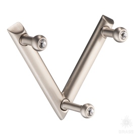 Brass Крючок мебельный трехрожковый с кристаллом 0493-006-V2 SWR никель