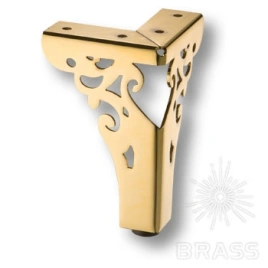 Brass Опора мебельная резная KAX-4626-0110-A09 глянцевое золото 110 мм