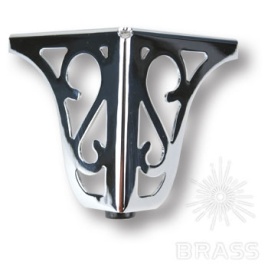 Brass Опора мебельная резная KAX-4603-0100-A01 глянцевый хром 123 мм