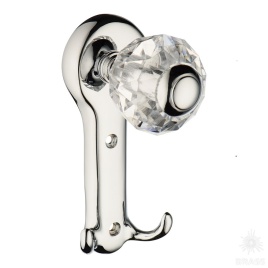 Brass Крючок мебельный с кристаллом 0437-005 глянцевый хром