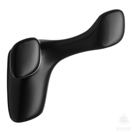 Brass Крючок мебельный двухрожковый 2005 0080 AL6 чёрный