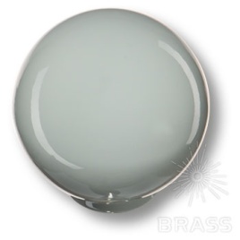 Brass Ручка кнопка детская 626GR шар серый глянцевый