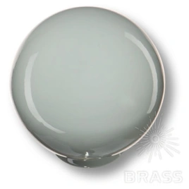 Brass Ручка кнопка детская 626GR шар серый глянцевый