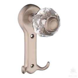 Brass Крючок мебельный с кристаллом 0437-006 никель