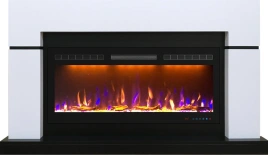 Каминокомплект Lindos - Белый (Ширина 1470мм) с очагом Crystal 40 RF