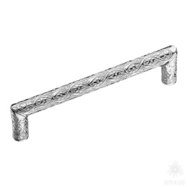 Brass Ручка скоба 2502-519-128 глянцевый хром с белой патиной