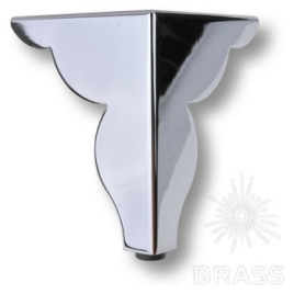 Brass Опора мебельная резная KAX-4624-0123-A01 глянцевый хром 123 мм