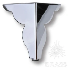 Brass Опора мебельная резная KAX-4624-0123-A01 глянцевый хром 123 мм