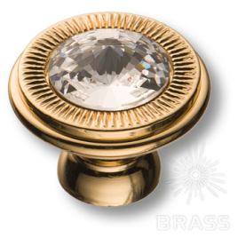 Brass Ручка кнопка эксклюзивная коллекция 25.319.30.SWA.19 глянцевое золото 24K с кристаллами Swarovski