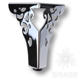 Brass Опора мебельная резная KAX-4626-0110-A01 глянцевый хром 110 мм