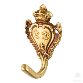 Brass Крючок мебельный однорожковый 152030H французское золото