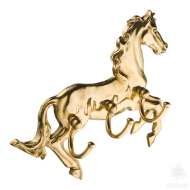 3.815 Вешалка для одежды "Лошадь", латунь