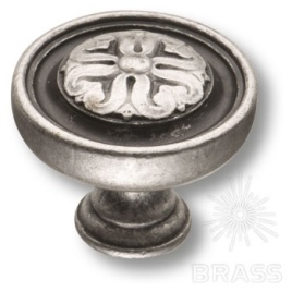 Brass Ручка кнопка BU 009.35.16 старое серебро