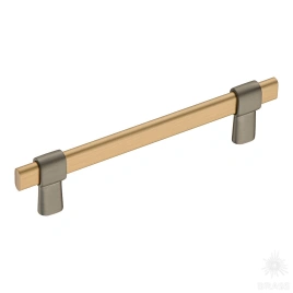 Brass Ручка рейлинг 771-128-Titanium-Champagne Gold графит/матовая латунь 128 мм