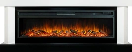 Каминокомплект Vancouver 60 - Белый с черным с очагом Vision 60 LOG LED
