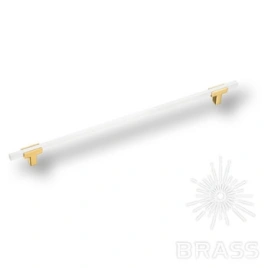 Brass Ручка рейлинг 778-320-Gold-White глянцевое золото-белый 320 мм