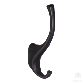 Brass Крючок мебельный двухрожковый 2080 0020 AL6 чёрный