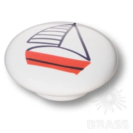 Brass Ручка кнопка детская B-105 парусник