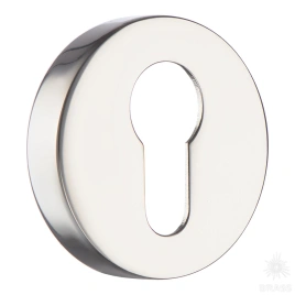 Brass Накладка с цилиндрическим отверстием для ключа RO12Y PN ROSET глянцевый никель