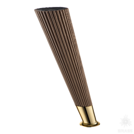 Brass Опора мебельная SUIT 3510 0230 Brown/Metalized Gold коричневый/глянцевое золото 230 мм