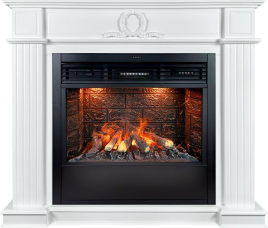 Каминокомплект Modena (Разборный) - Бьянко белый с очагом Design B800RF 3D