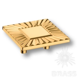 Brass Ручка кнопка 4205 032MP11 глянцевое золото 32 мм