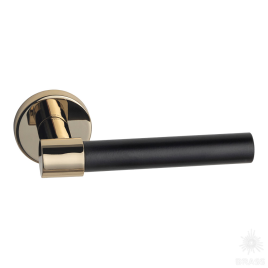 Brass Ручка дверная HA186RO12 GL-GL/AL6 AXE глянцевое золото/чёрный