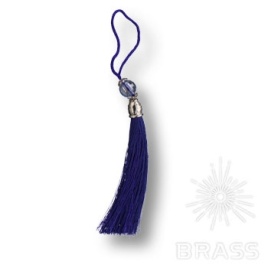 Brass Кисточки для мебельных ручек TASSEL-10-SAKS-COLOR синий/глянцевый хром