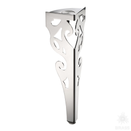 Brass Опора мебельная резная KMC-2001-0710-A01 глянцевый хром 710 мм