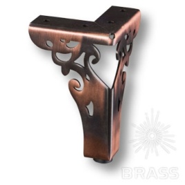 Brass Опора мебельная резная KAX-4626-0110-A07 античная медь 110 мм