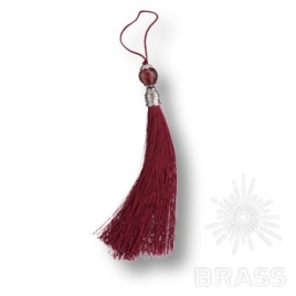 Brass Кисточки для мебельных ручек TASSEL-10-DARK-RED тёмный красный/глянцевый хром