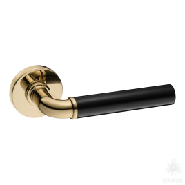 Brass Ручка дверная HA246RO12 GL-GL/AL6 NORD глянцевое золото/чёрный