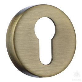 Brass Накладка с цилиндрическим отверстием для ключа RO12Y ABM ROSET состаренная латунь