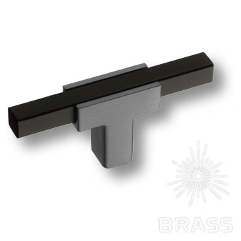 Brass Ручка кнопка 67-Titanium-Matt Black графит-черный фото 1