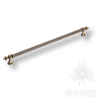 Brass Ручка скоба 1670-40-320-053 старая бронза ребристая 320 мм фото 1