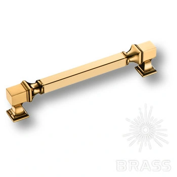 Brass Ручка скоба BU 015.160.19SQ глянцевое золото 24K 160 мм фото 1