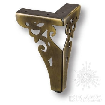 Brass Опора мебельная резная KAX-4626-0150-A08 античная бронза 150мм фото 1