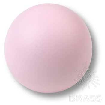 Brass Ручка кнопка детская 445RS1 шар розовый матовый фото 1