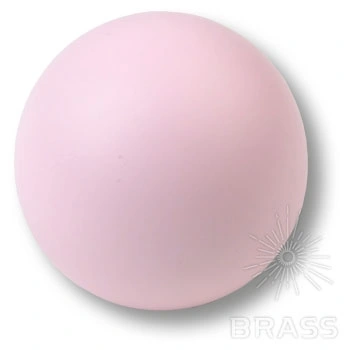 Brass Ручка кнопка детская 445RS1 шар розовый матовый фото 1