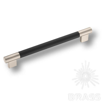 Brass Ручка рейлинг 9404-346 черный/никель 192 мм фото 1